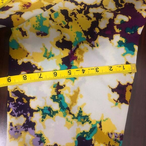 Apt. 9 Womens Blouse Large Splash Floral Fractal Button Down Long Sleeve… - Picture 3 of 5